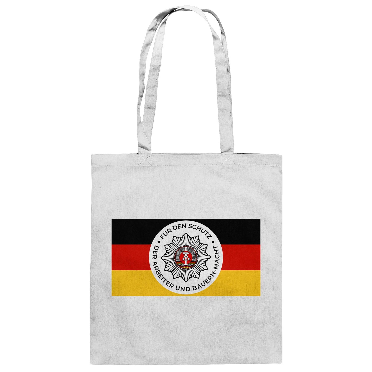 DDR Ostalgie Baumwolltasche • NVA - FÜR DEN SCHUTZ DER ARBEITER- UND BAUERNMACHT (ORIGINAL BANDEROLE)