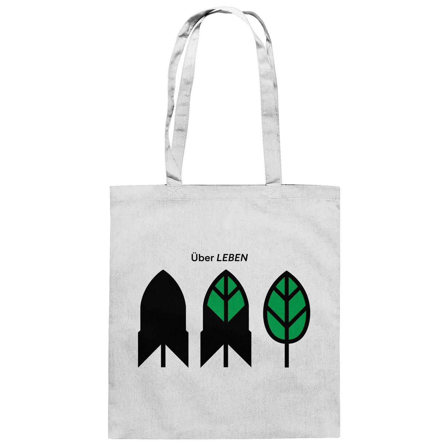 DDR Ostalgie Baumwolltasche • ÜBER LEBEN (ORIGINAL FRIEDENS-PLAKAT)
