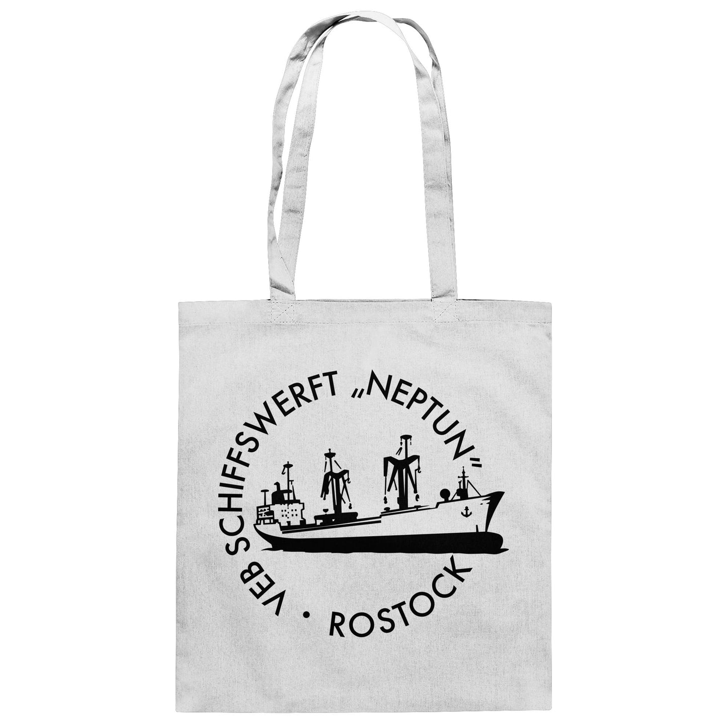 DDR Ostalgie Baumwolltasche • VEB SCHIFFSWERFT NEPTUN ROSTOCK