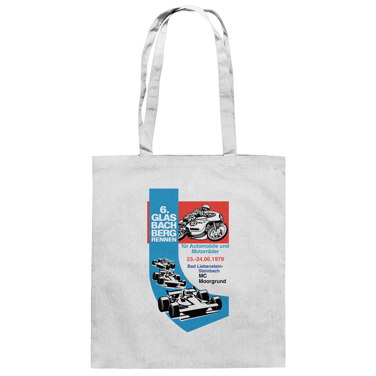 DDR Ostalgie Baumwolltasche • 6. GLASBACHBERGRENNEN 1979