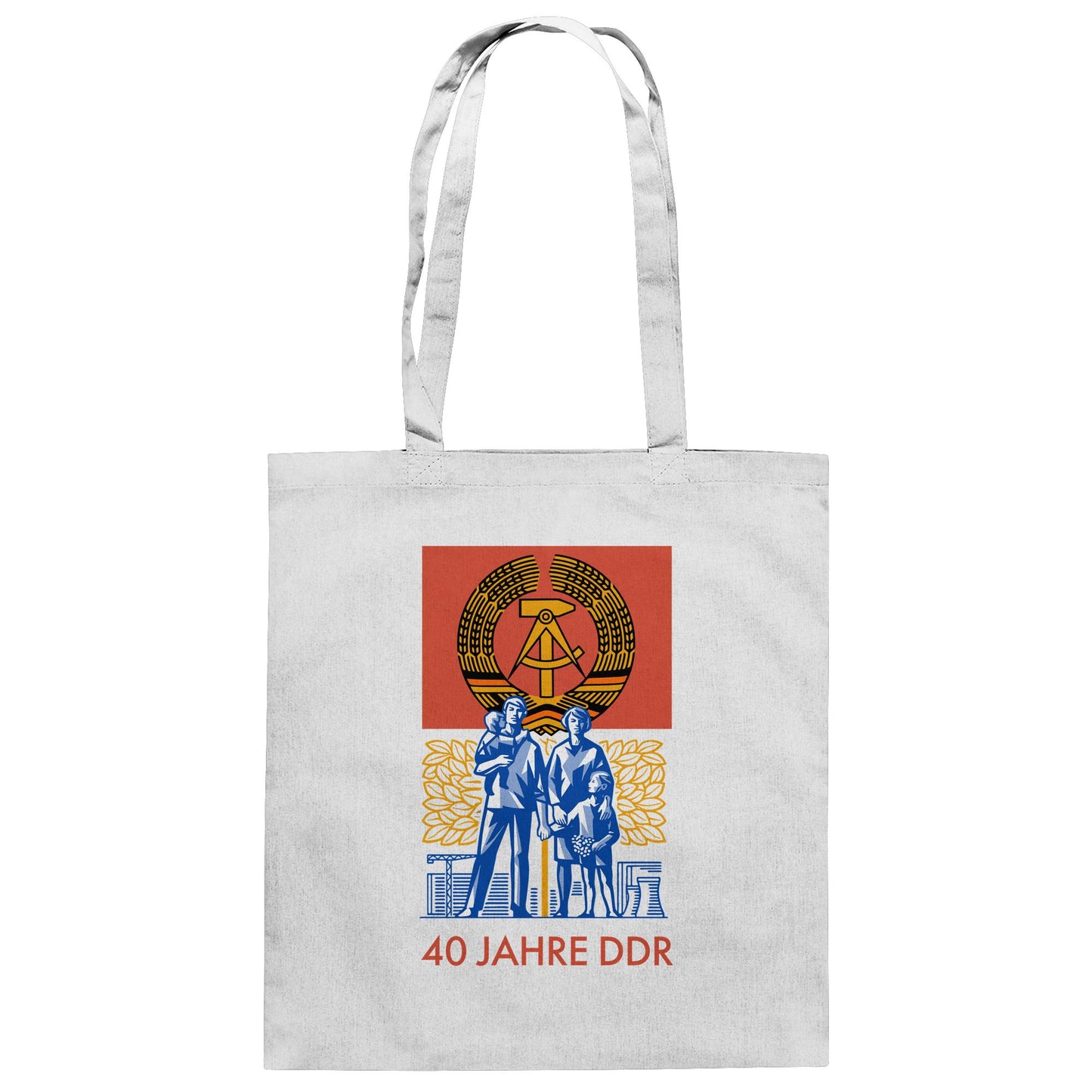 DDR Ostalgie Baumwolltasche • 40 JAHRE DDR (BRIEFMARKE)