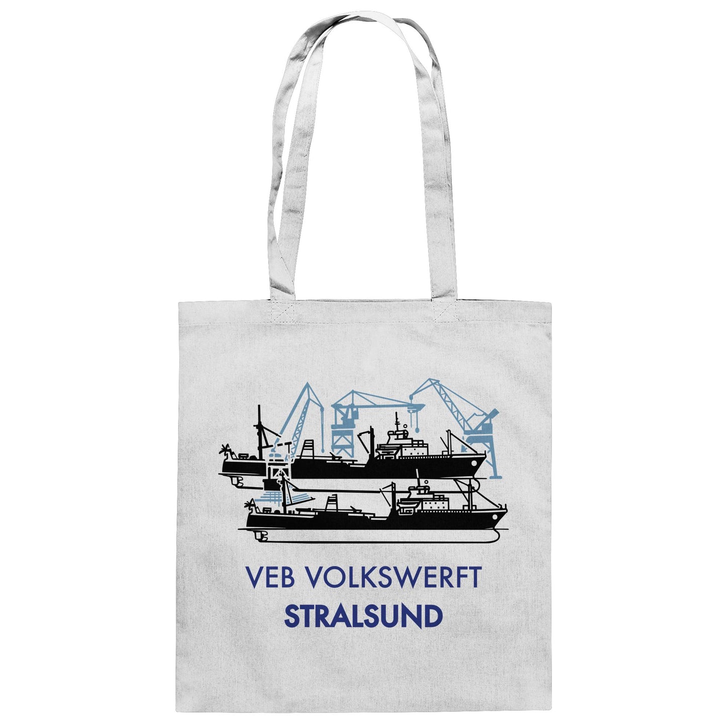 DDR Ostalgie Baumwolltasche • VEB VOLKSWERFT STRALSUND