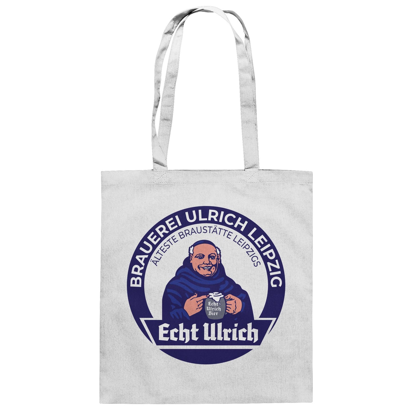 DDR Ostalgie Baumwolltasche • ECHT ULRICH BIER LEIPZIG (ORIGINAL BIERDECKEL)