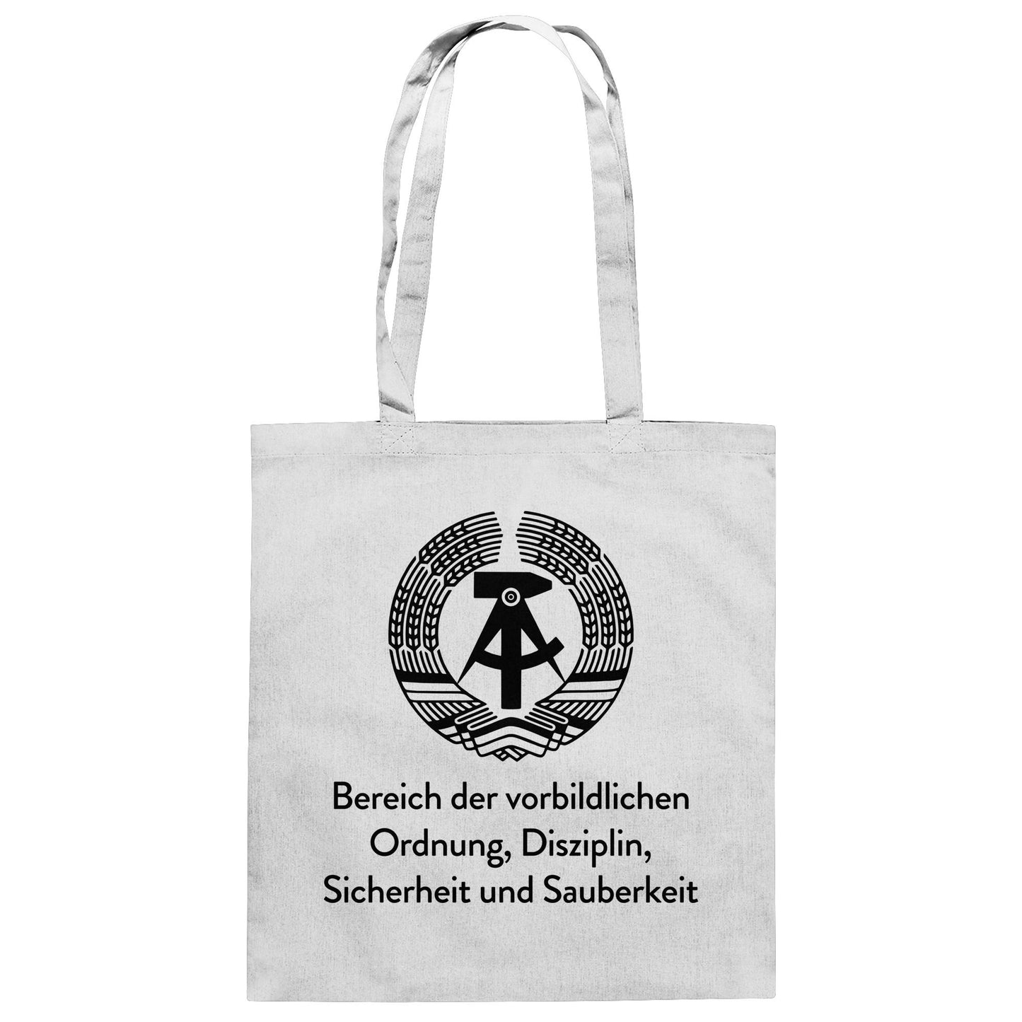 DDR Ostalgie Baumwolltasche • BEREICH DER VORBILDLICHEN ORDNUNG (ORIGINAL SCHILD)