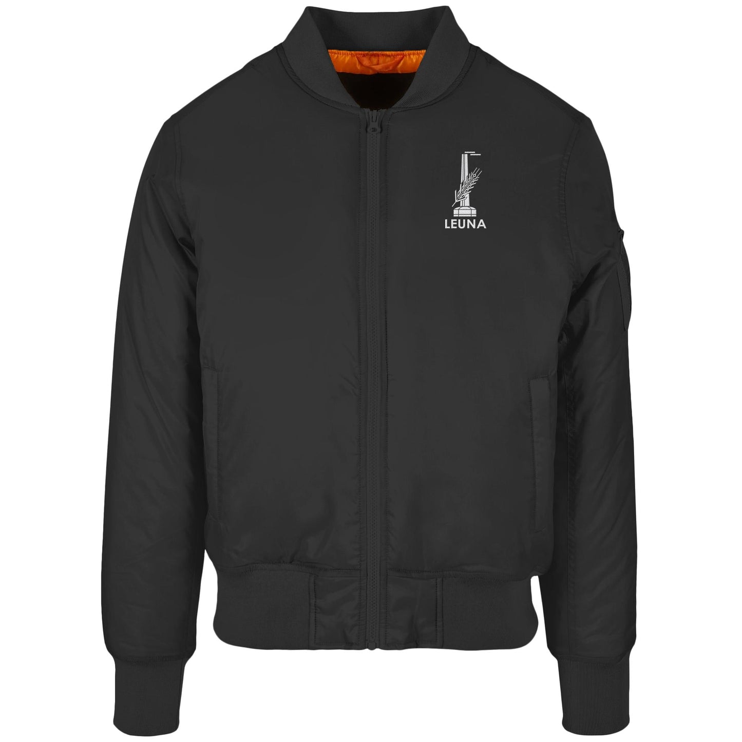 DDR Ostalgie Bomberjacke bestickt • LEUNA WERKE HALLE