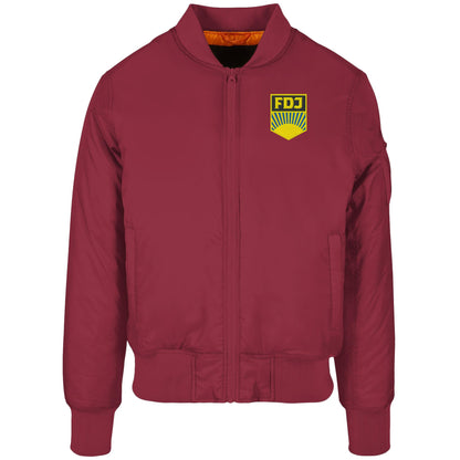 DDR Ostalgie Bomberjacke bestickt • FDJ FREIE DEUTSCHE JUGEND