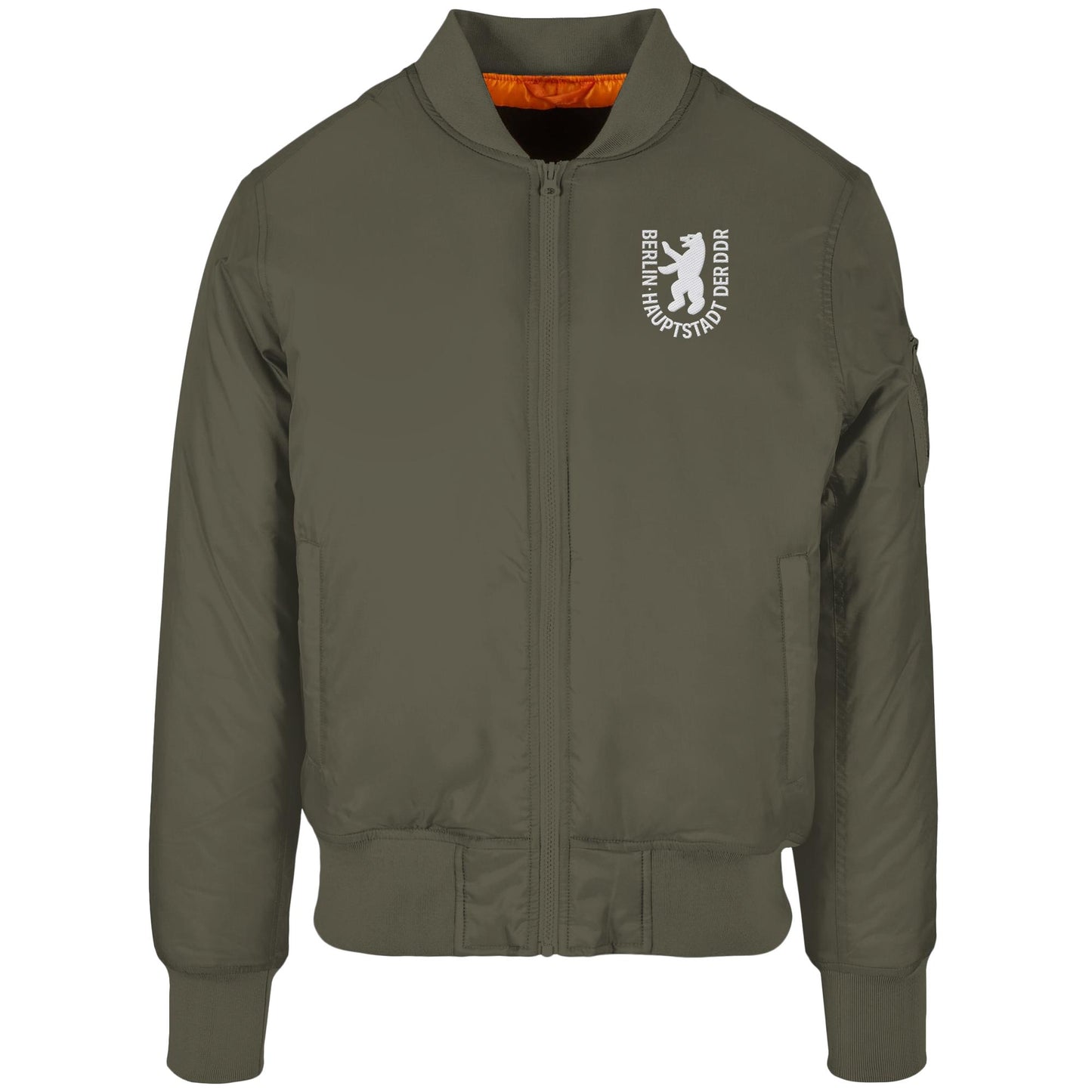 DDR Ostalgie Bomberjacke bestickt • BERLIN - HAUPTSTADT DER DDR