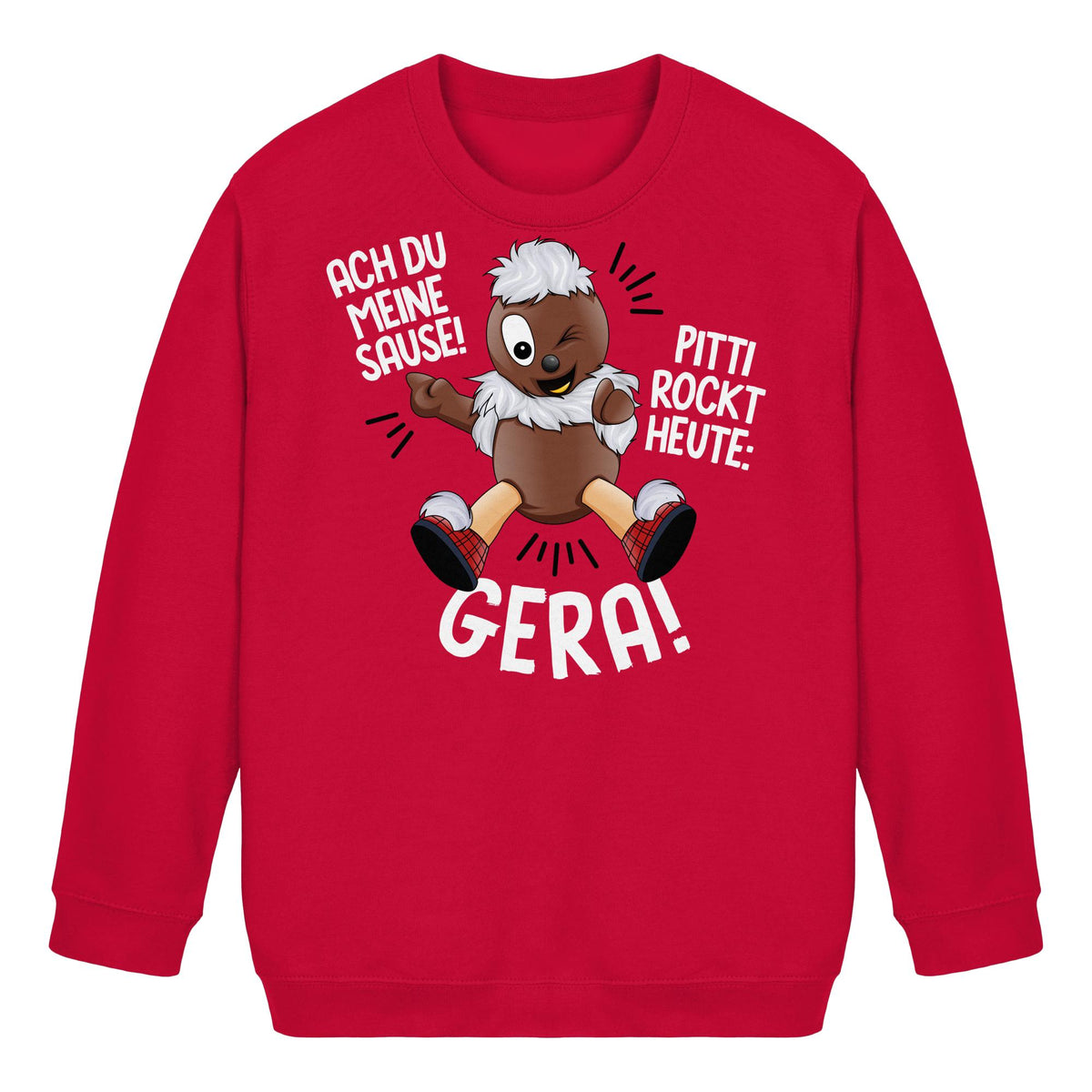 Pitti Stadt Nicki (Kids Pullover) • PITTI ROCKT HEUTE GERA!