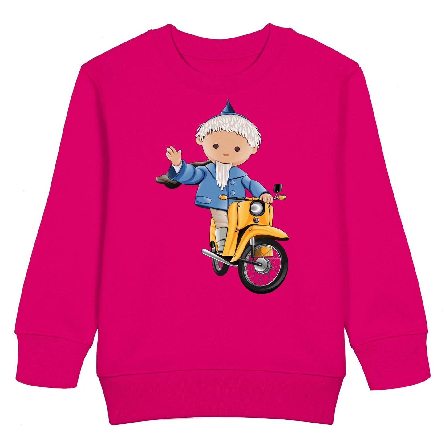 KIDS PULLOVER • UNSER SANDMÄNNCHEN - AUF DER SCHWALBE - BLAU (PU-137, 1973)