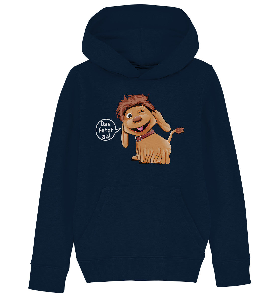 KINDER ORGANIC KAPUZENHOODIE • UNSER SANDMÄNNCHEN - MOPPI - DAS FETZT AB!