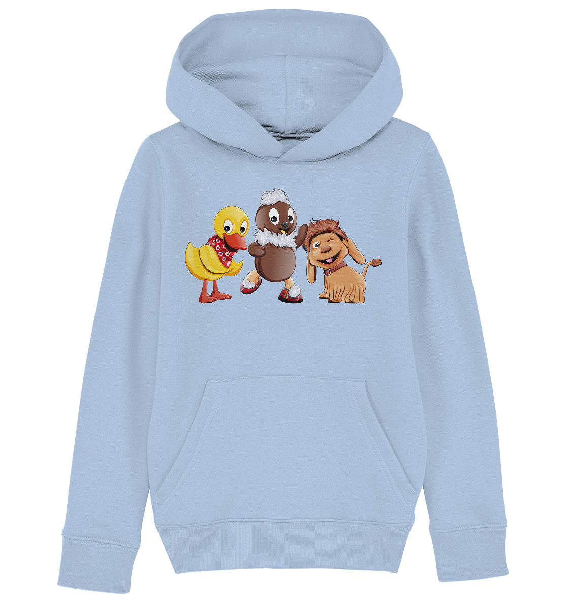 KINDER ORGANIC KAPUZENHOODIE • UNSER SANDMÄNNCHEN - PITTI, MOPPI & SCHNATTERINCHEN