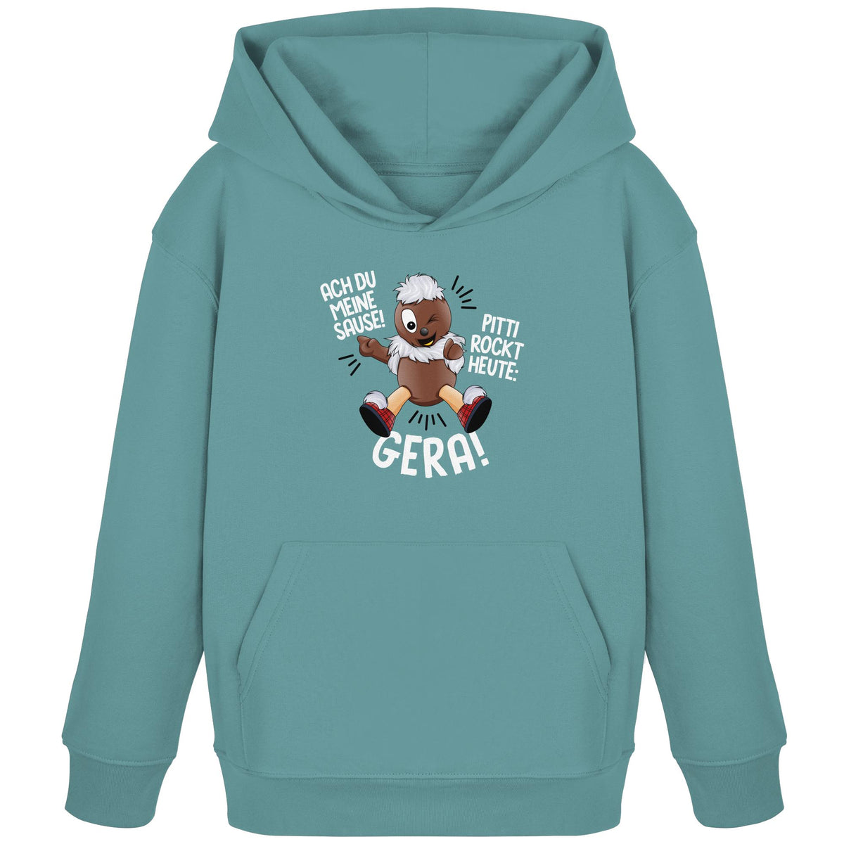 Pitti Stadt Nicki (Kinder Kapuze / Hoodie) • PITTI ROCKT HEUTE GERA!