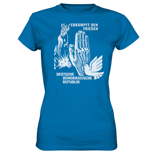 DDR Ostalgie Shirt Mädels • ERKÄMPFT DEN FRIEDEN - DDR BRIEFMARKE 8PF