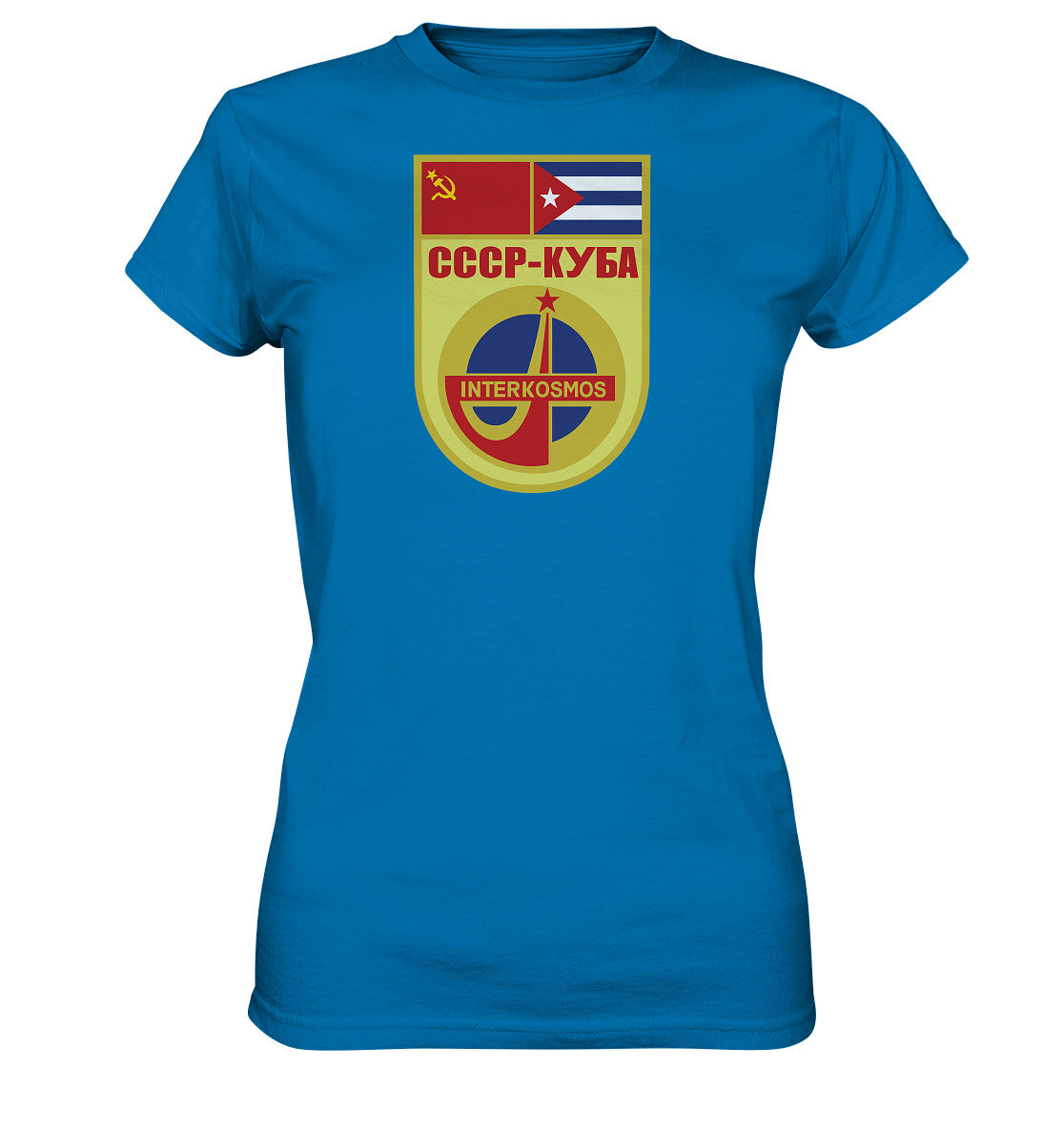 DDR Ostalgie Shirt Mädels • INTERKOSMOS CCCP KUBA WIMPEL