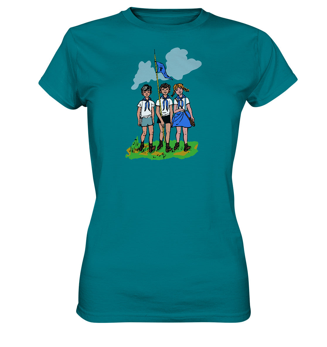 DDR Ostalgie Shirt Mädels • JUNGE PIONIERE - PIONIERAUSWEIS