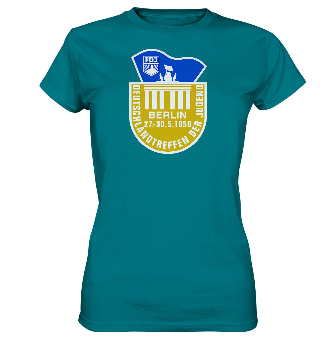 DDR Ostalgie Shirt Mädels • FDJ DEUTSCHLANDTREFFEN DER JUGEND - BERLIN 1950