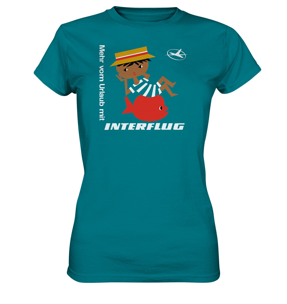 DDR Ostalgie Shirt Mädels •  MEHR VOM URLAUB - MIT INTERFLUG