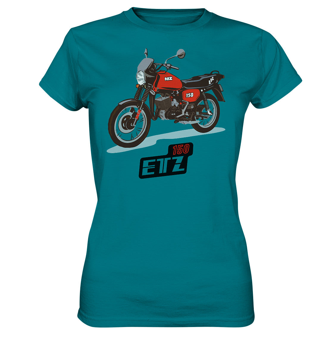 DDR Ostalgie Shirt Mädels • MZ ETZ 150 ROT (ORIGINAL DDR-PLAKAT)