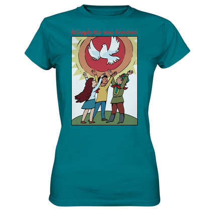 DDR Ostalgie Shirt Mädels • KÄMPFT FÜR DEN FRIEDEN! (DDR-ORIGINAL-PLAKAT)