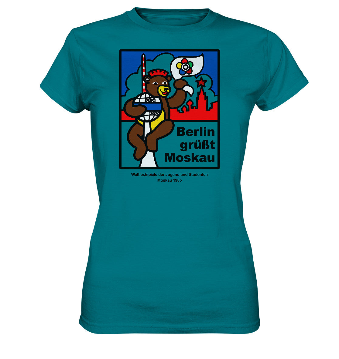 DDR Ostalgie Shirt Mädels • WELTFESTSPIELE DER JUGEND, MOSKAU 1985