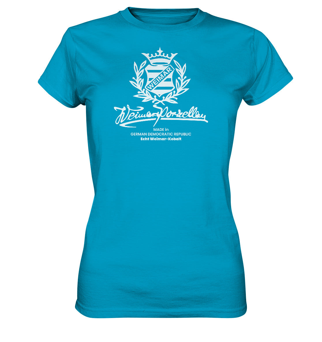 DDR Ostalgie Shirt Mädels • WEIMAR-PORZELLAN BLANKENHAIN monochrom