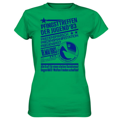DDR Ostalgie Shirt Mädels • PFINGSTTREFFEN 1983 - GEGEN NATO-WAFFEN - ORIGINAL ILLUSTRATION