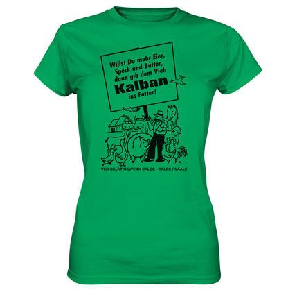 DDR Ostalgie Shirt Mädels • KALBAN, VEB GELATINEWERK CALBE - ORIGINALPLAKAT