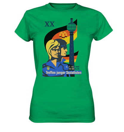 DDR Ostalgie Shirt Mädels • TREFFEN JUNGER SOZIALISTEN BERLIN 1969 (ORIGINAL PLAKAT)
