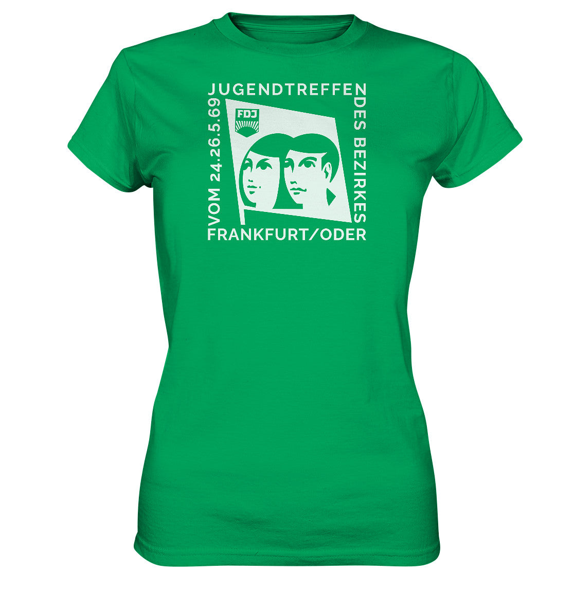 DDR Ostalgie Shirt Mädels •  FDJ JUGENDTREFFEN FRANKFURT ODER - 1969