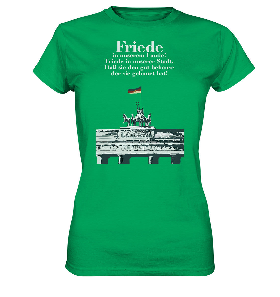 DDR Ostalgie Shirt Mädels • FRIEDE IN UNSEREM LANDE! (DDR-ORIGINAL-PLAKAT)