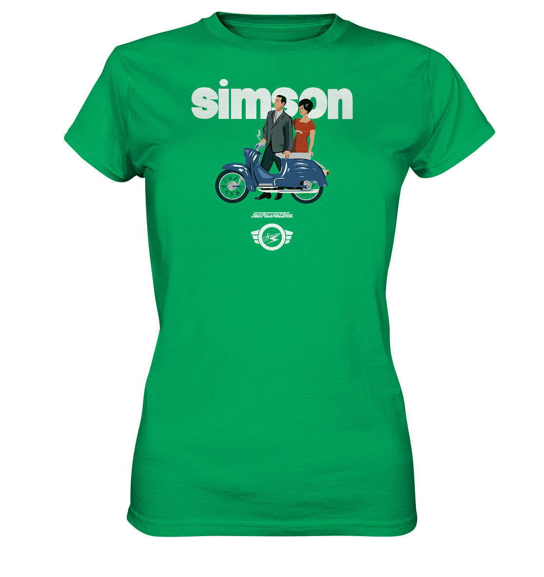 DDR Ostalgie Shirt Mädels • SIMSON SCHWALBE - ORIGINAL WERBUNG 1964