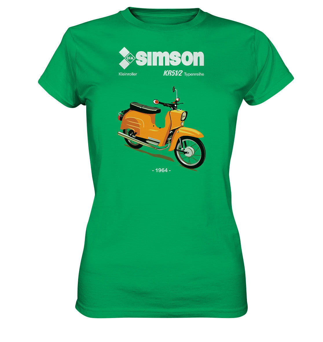 DDR Ostalgie Shirt Mädels • SIMSON SCHWALBE KR51-2 (ORIGINALPROSPEKT 1964)
