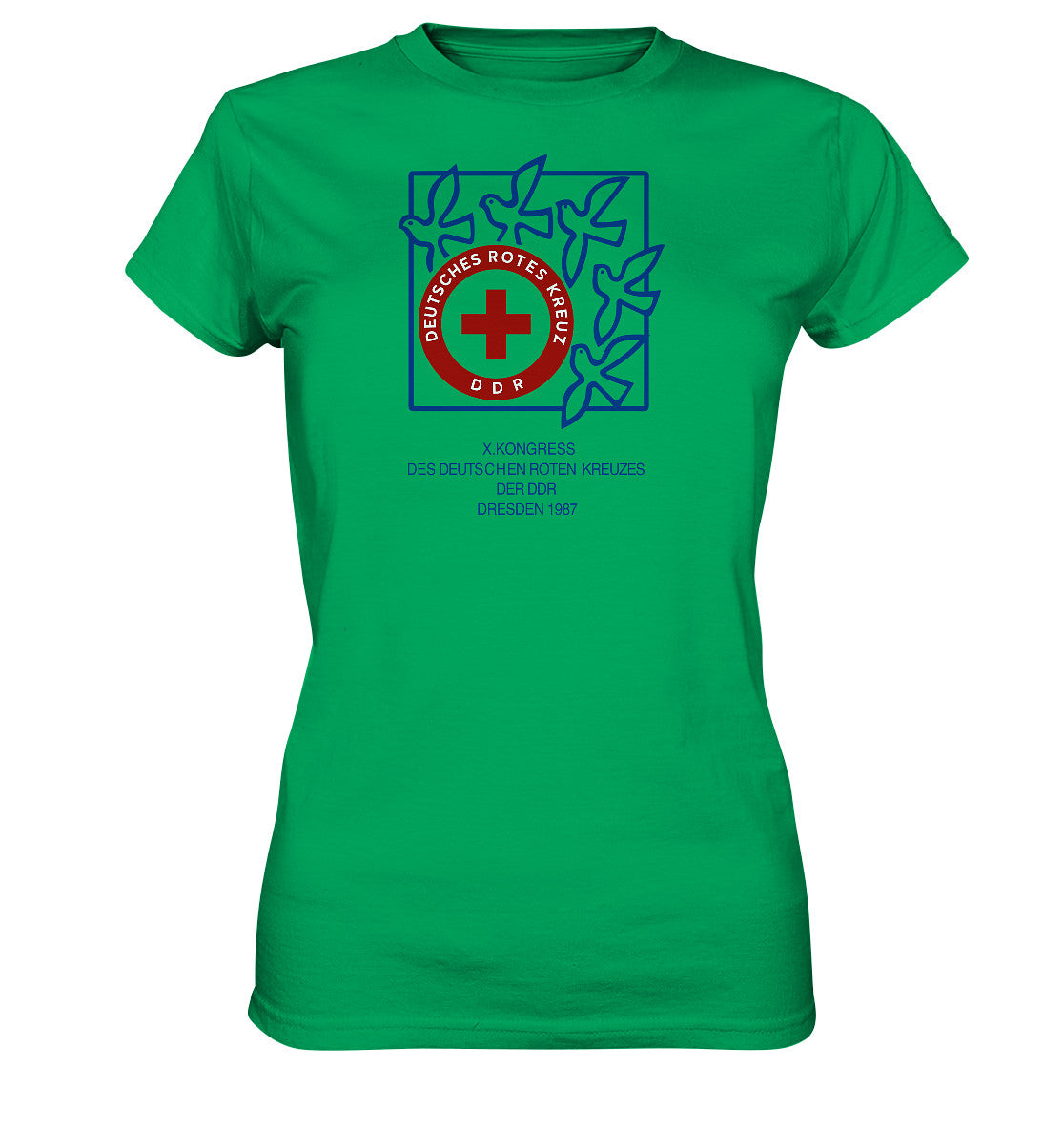 DDR Ostalgie Shirt Mädels • 10. KONGRESS DES DRK DRESDEN 1987
