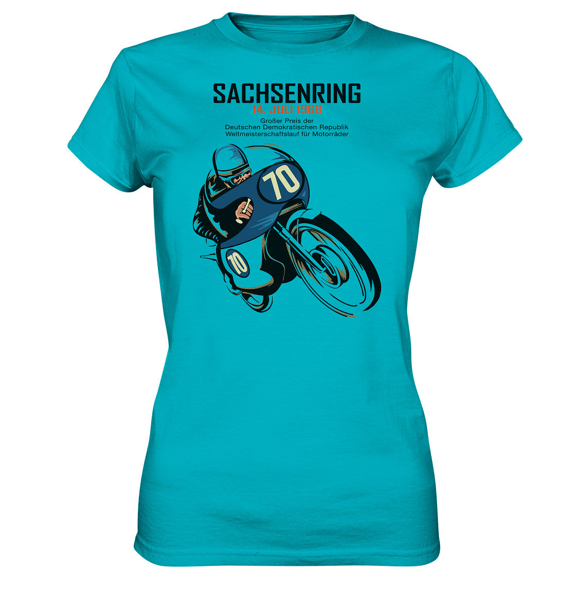 DDR Ostalgie Shirt Mädels • SACHSENRING 1968 - GROSSER PREIS DER DDR