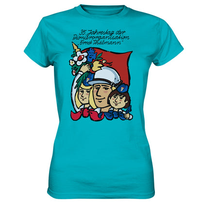 DDR Ostalgie Shirt Mädels • 35 JAHRE PIONIERORGANISATION ERNST THÄLMANN (ORIGINAL DDR-PLAKAT)