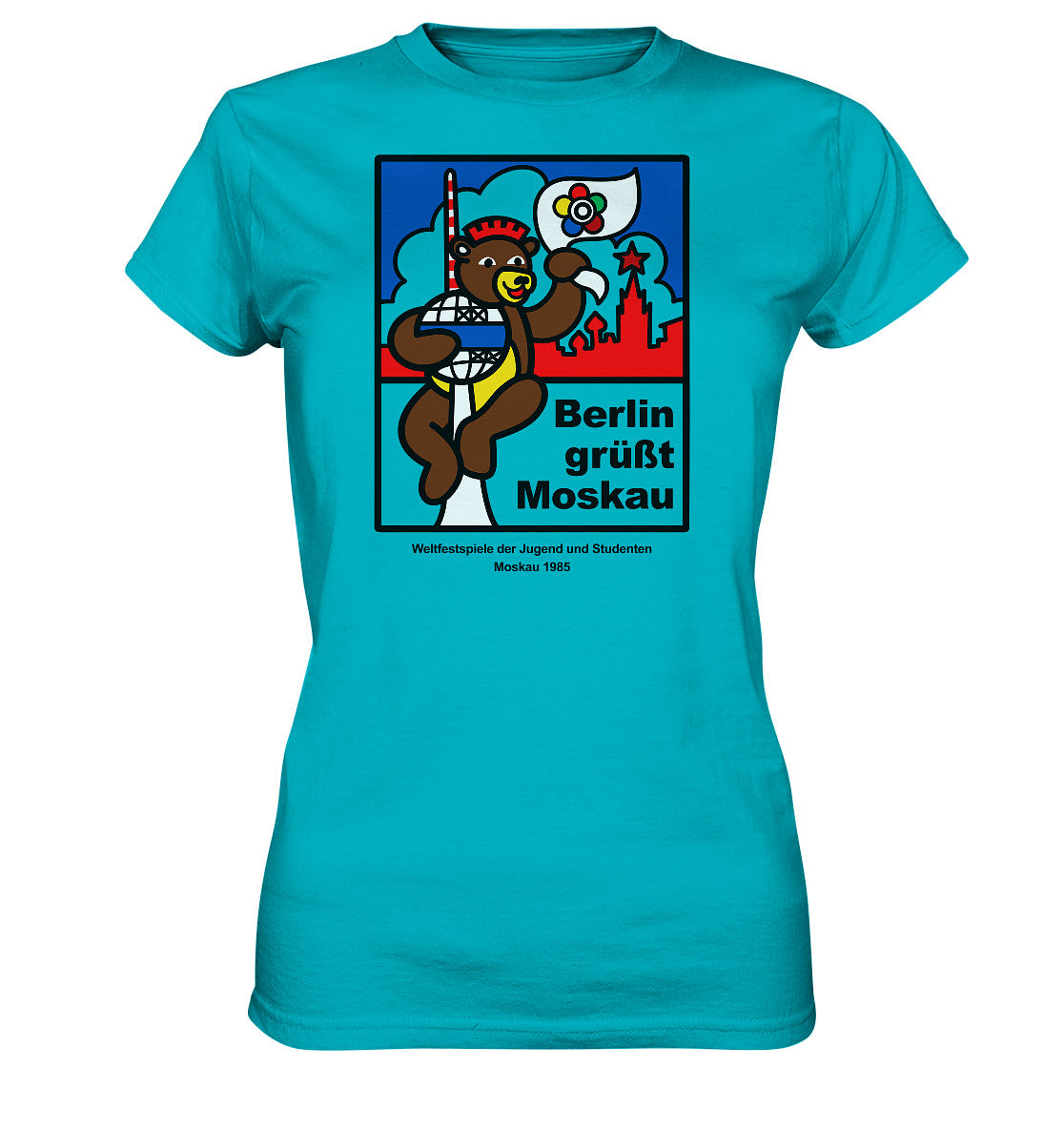 DDR Ostalgie Shirt Mädels • WELTFESTSPIELE DER JUGEND, MOSKAU 1985