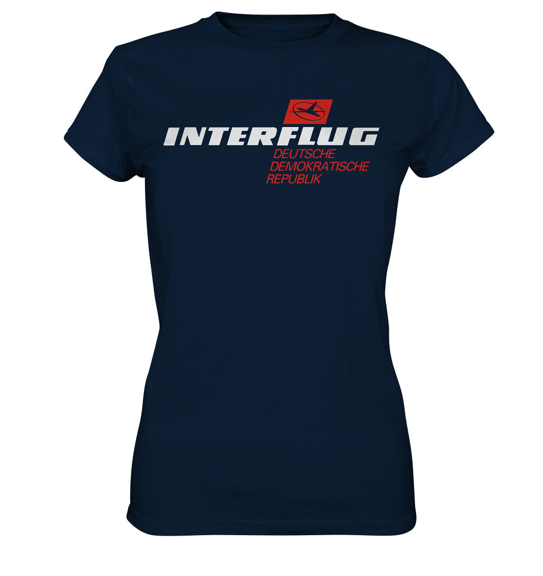 DDR Ostalgie Shirt Mädels • INTERFLUG - dunkel
