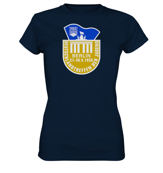 DDR Ostalgie Shirt Mädels • FDJ DEUTSCHLANDTREFFEN DER JUGEND - BERLIN 1950