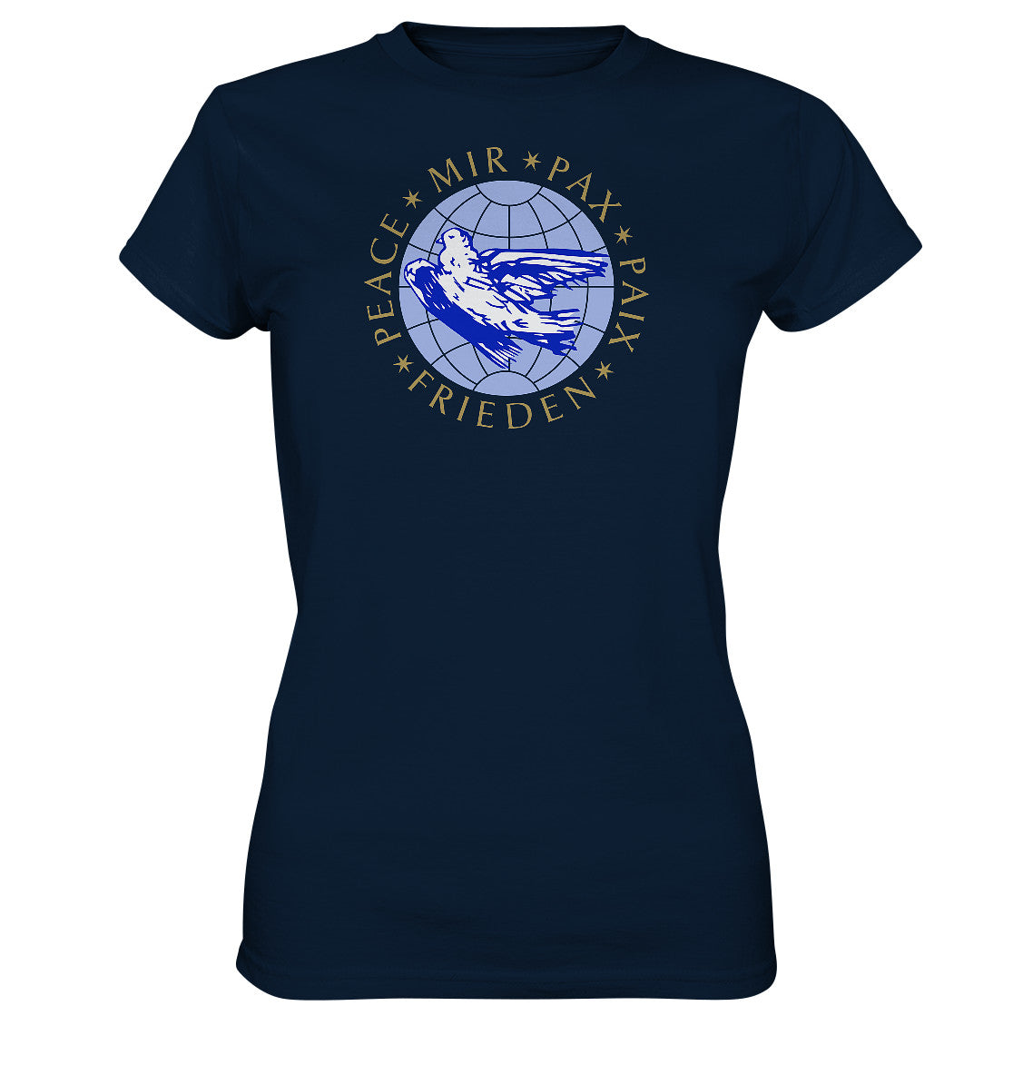 DDR Ostalgie Shirt Mädels • PEACE, MIR, PAX, PAIX, FRIEDEN - DDR-ERSTTAGSBRIEF