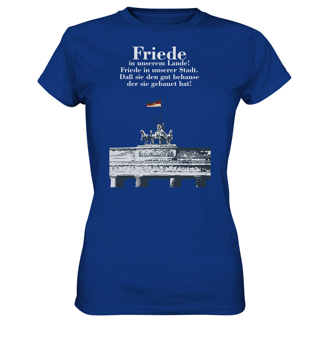 DDR Ostalgie Shirt Mädels • FRIEDE IN UNSEREM LANDE! (DDR-ORIGINAL-PLAKAT)