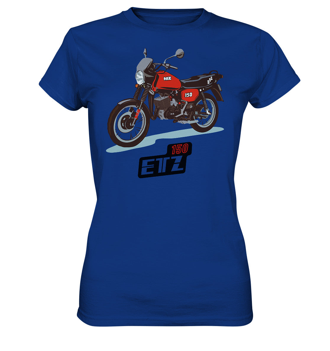 DDR Ostalgie Shirt Mädels • MZ ETZ 150 ROT (ORIGINAL DDR-PLAKAT)