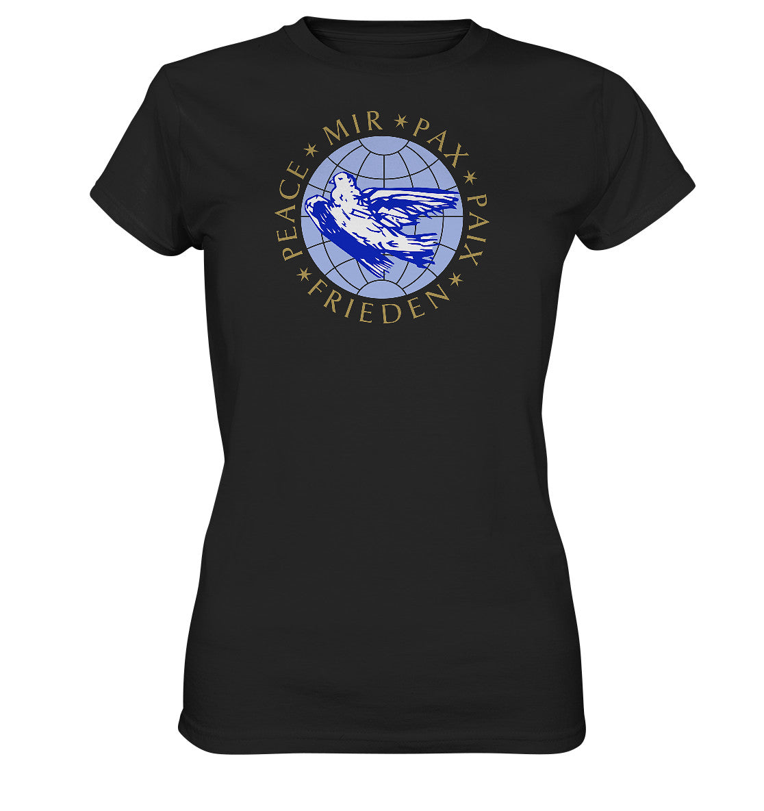 DDR Ostalgie Shirt Mädels • PEACE, MIR, PAX, PAIX, FRIEDEN - DDR-ERSTTAGSBRIEF