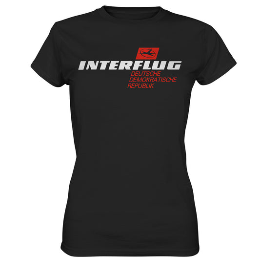 DDR Ostalgie Shirt Mädels • INTERFLUG - dunkel