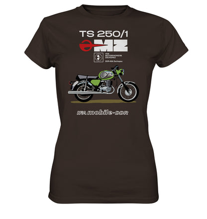 DDR Ostalgie Shirt Mädels • MZ TS 250 GRÜN (ORIGINAL DDR-PLAKAT)