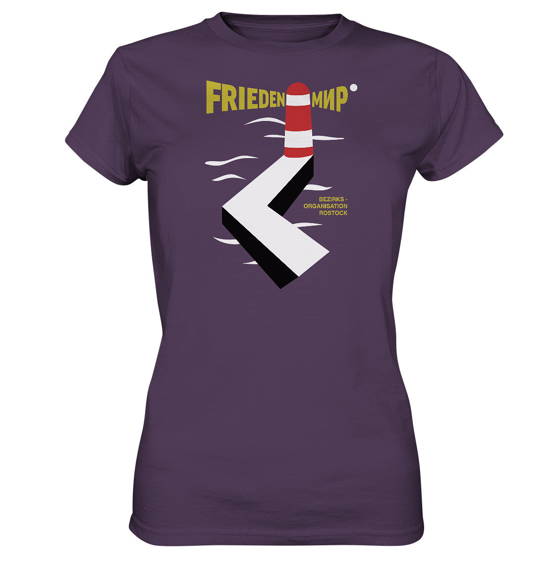 DDR Ostalgie Shirt Mädels • FRIEDEN - MIR - BEZIRKSORGANISATION ROSTOCK