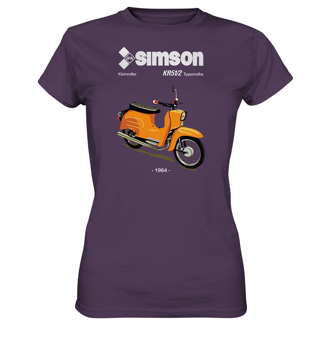 DDR Ostalgie Shirt Mädels • SIMSON SCHWALBE KR51-2 (ORIGINALPROSPEKT 1964)