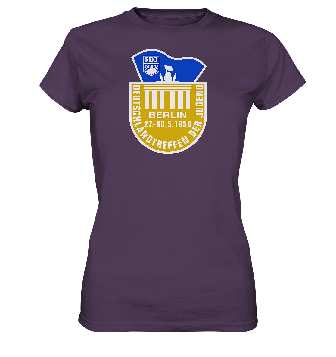 DDR Ostalgie Shirt Mädels • FDJ DEUTSCHLANDTREFFEN DER JUGEND - BERLIN 1950