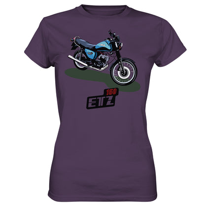 DDR Ostalgie Shirt Mädels • MZ ETZ 150 BLAU (ORIGINAL DDR-PLAKAT)