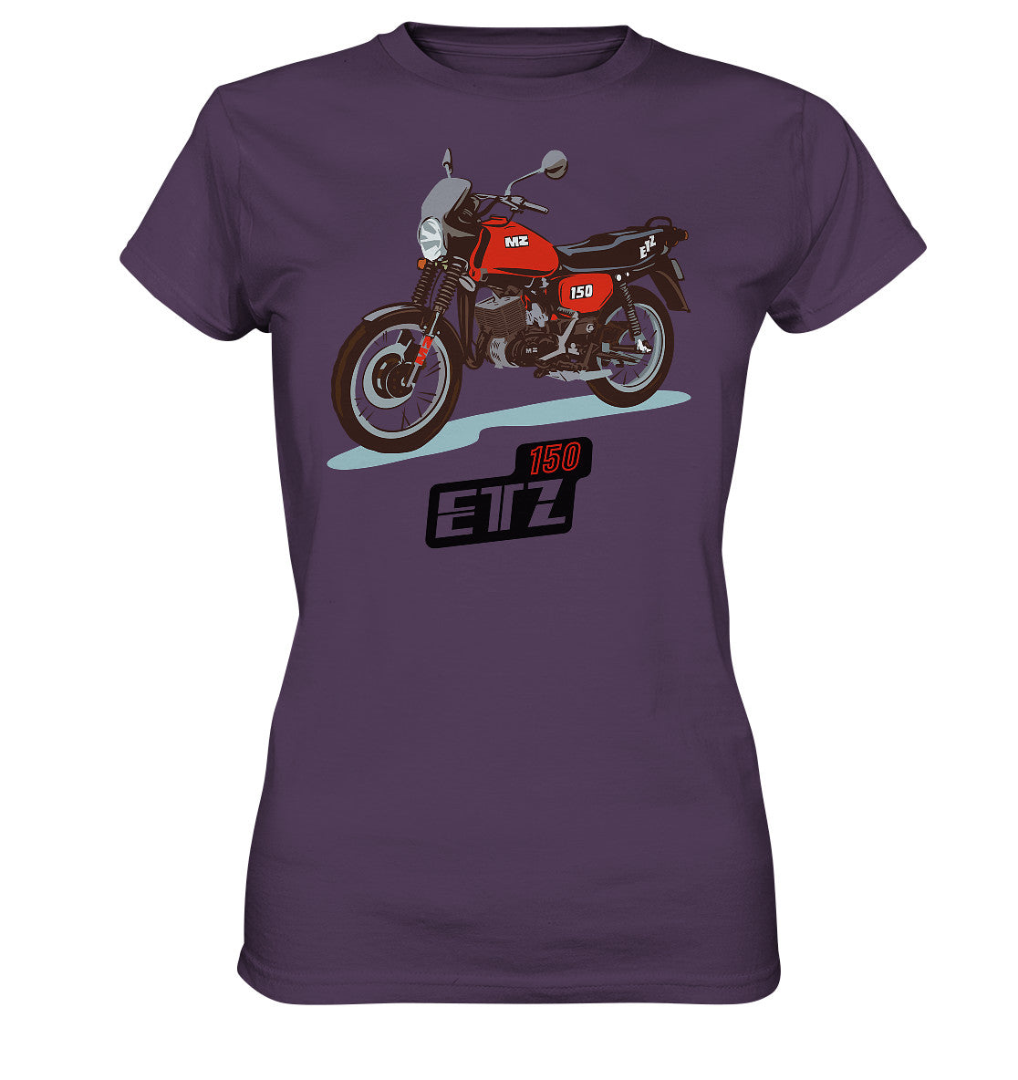 DDR Ostalgie Shirt Mädels • MZ ETZ 150 ROT (ORIGINAL DDR-PLAKAT)
