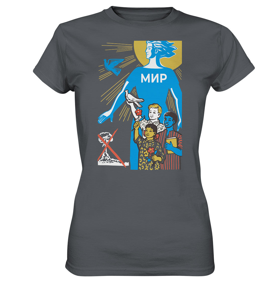 DDR Ostalgie Shirt Mädels • MIR - FRIEDEN (ORIGINAL-PLAKAT)